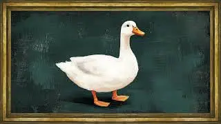 Classic White Duck Portrait &ndash; 4K Frame TV Art Screensaver | Traditional Animal Wall Decor