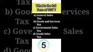 What is the full form of GST ? #gst #economy #gk #exam #goodsandservicestax GST full form