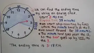 3rd Grade Math 10.4, Use Time Intervals, Find start and end times