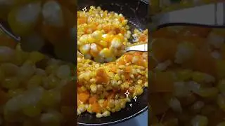 Super easy buttered corn and carrot 🥕🌽 #food