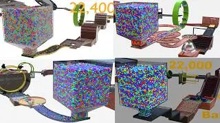 2025 Marble Run Loop animation v19 Compilation 1 Hour #marblerun #marblerace #blendercycles