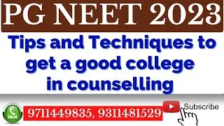 Neet PG 2023: Tips and Techniques to get a good college  in counselling