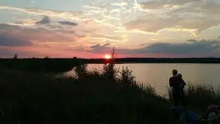 Закат над озером. Релакс видео