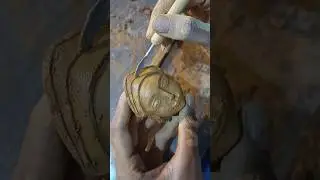 Durga maa face making with clay/durga maa idol making/ durga maa murti making #shorts