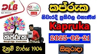 Kapruka 1904 2025.02.21 Today Lottery Result අද කප්රුක ලොතරැයි ප්&zwj;රතිඵල dlb