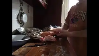 How to skin a blackbelly rosefish the easiest way (bluemouth rock fish)