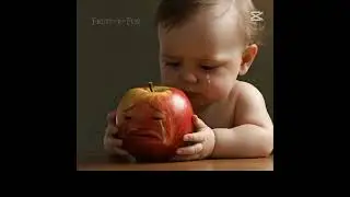 Baby Eating Apple &ndash; The Apple Starts Crying Realistically 😢 | Emotional Real Scene