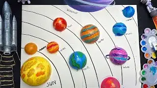 Рисование Солнечной системы на хрустальном шаре | Исследование космоса | Игрушка &laquo;Планеты&raquo;