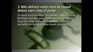 OPERATIONAL GUIDELINES OF PUMP AND ASSOCIATED VALVES