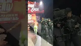 aew dynamite Manchester,England 17.12.25 touching Austin Gunn as he walks up the entrance ramp
