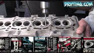 Valve Guide Reaming - 2JZ Engine Rebuild - Full Video on DRIFTING.COM