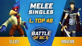 Elliot (Falco) vs Inngenn (Marth) - Melee Singles Losers Top 48 - Battle of BC 5