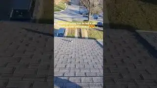 Roof Inspection with 3 layers of shingles and no chimney crown #roof #homeinspector #chimney #shorts