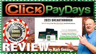 Click PayDays Review With Walkthrough Demo and 🚦 Massive Click Pay Days 🤐 Bonuses 🚦