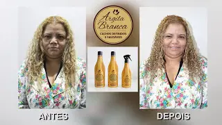 Adlux Antes e Depois com a Argila Branca para CABELOS CACHEADOS