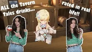 rating ALL of drink a-dreaming tavern tales recipes IRL!//Making Genshin Impact Food In Real Life
