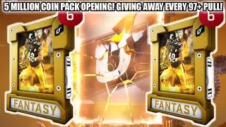 5 MILLION COIN PACK OPENING! GIVING AWAY EVERY 97+ PULL! OVER 50 UL FANTASY PACKS! | MADDEN 20