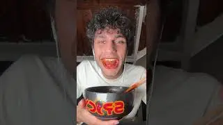 EATING ONLY SPICY NOODLES FOR 7 DAYS!? 🥵 (day 3)