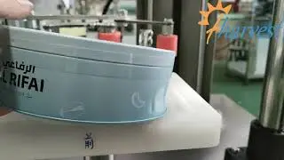 Handmatig tapen rond machine voor rechthoekig snoep, halfautomatische Biscuit Tin Box-tape