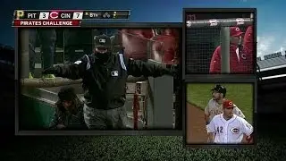 PIT@CIN: Pirates challenge the out call in the 8th