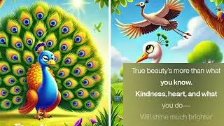 Peacock vs Crane 🦚🦢 | Moral Rhyme for Kids About Real Beauty
