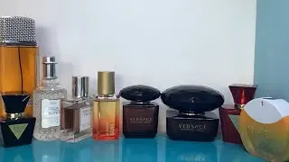 What I Wore Last Week Versace Crystal Noir EDP EDT Guess Seductive Noir Nivea Sun 4711 Cotton Almond