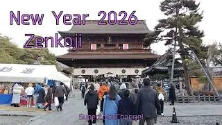 New Year's Day Walking at Zenkoji Temple, Nagano, Japan