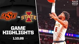 Oklahoma State vs. #3 Iowa State Game Highlights | 2025-26 Big 12 Men's Basketball