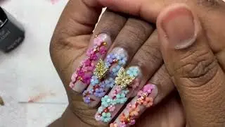 JAPANESE CHERRY BLOSSOM NAIL ART TUTORIAL| FIRST TIME USING GEL-X |