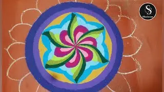 Attractive 3D kolam, New Year special. Margali  kolam. #SheloomArtsAndCrafts