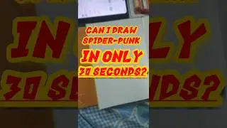 CAN I DRAW SPIDER-PUNK (HOBART BROWN) IN ONLY 30 SECONDS?  - art challenge! (#shorts)