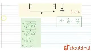 A simple pendulum of length L is placed between the plates of a parallel plate capacitor having ...