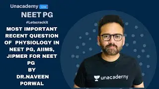 Most Important Recent Question of  physiology in NEET PG, AIIMS, JIPMER for NEET pg by Naveen Porwal