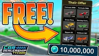 Fan Gave Me the RAREST Cars for FREE in Car Dealership Tycoon.. Worth 10,000,000 Tokens! (GIVEAWAY!)