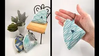 [零碼布運用] 貝殼小包DIY! [Fabric scraps ideas] Shell pouch DIY!!