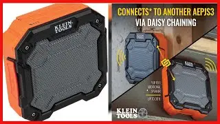 Klein Tools AEPJS3 Bluetooth 4.2 Speaker, Wireless Portable Jobsite Speaker Plays Audio and Charges
