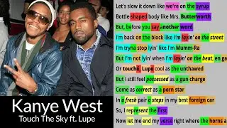 Kanye West - Touch The Sky Ft. Lupe Fiasco - rhyme scheme lyric video