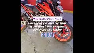 Brand new KTM DUKE 200 came for Gcd Nano Ceramic Coating. @gorgeous car detailers