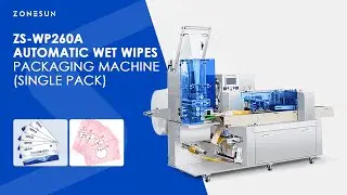 ZONESUN Single Pack Wet Wipes Making Machine Antiseptic Packaging Line ZS-WP260A