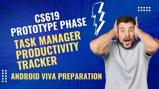 How to Create Task Manager Productivity Tracker | Prototype Assignment  CS619 Prototype Android Viva