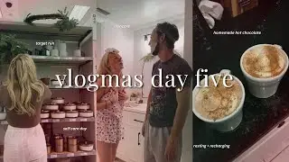 vlogmas day 5🎄 target run, homemade hot chocolate, skin care + more ￼