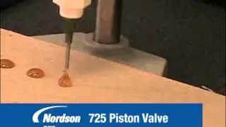725 Piston Valve Dispensing Dots of Thick Lubricant - Nordson EFD