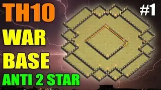 BEST TH10 WAR BASE anti 2 Star | anti LAVALOON TESTED + PROOF |  war clash