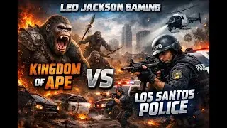 Realistic kingdom of ape vs los santos police in gtav  #gtaonline #shorts  #makergames