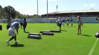 UNC Football: RB Drill Fall Camp (Full Pads)