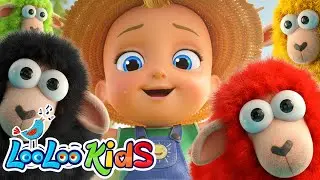 Baa Baa Black Sheep Colors - Learn Colors with Wheels On The Bus and Five Little Ducks - Kids Songs