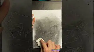 [ASMR] Drawing Naruto vs Sasuke with graphite powder - Naruto Shippuden #shorts