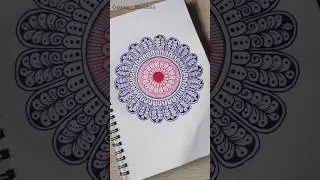 Very Easy Mandala Art🪩🖌️ #shorts#shortvideo#art#mandala