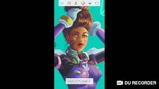 Dva painting process I'm doing in sketchbook app on my cell phone continued part 3