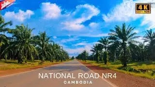 Driving Cambodia 4K | Pech Nel to Veal Renh _Prey Nob on National Road NR4